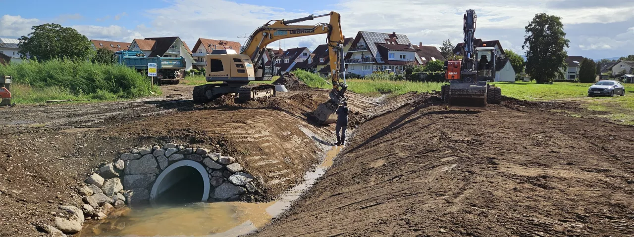 Neubau eines Entwässerungsgrabensystems 