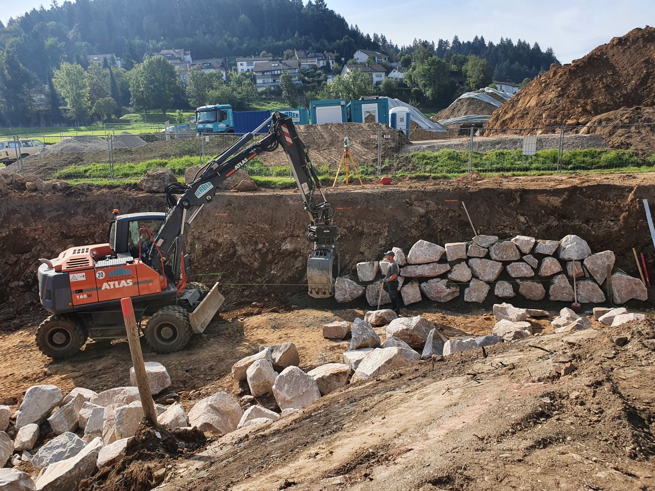 Landschaftsbau - Natursteinmauer