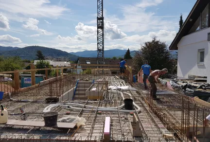 Anbau eines EFH an ein bestehendes Gebäude