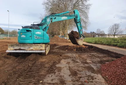 Herstellung eines Regenklärbeckens 