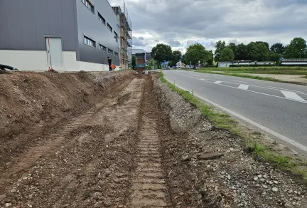 Neubau Betriebsgebäude, Erschließungsarbeiten 