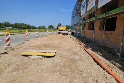 Neubau Betriebsgebäude, Erschließungsarbeiten 