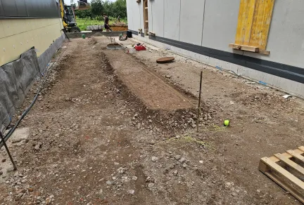 Neubau Betriebsgebäude, Erschließungsarbeiten 