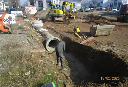 Neubau Betriebsgebäude, Erschließungsarbeiten
