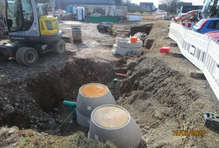 Neubau Betriebsgebäude, Erschließungsarbeiten