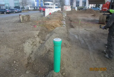 Neubau Betriebsgebäude, Erschließungsarbeiten 